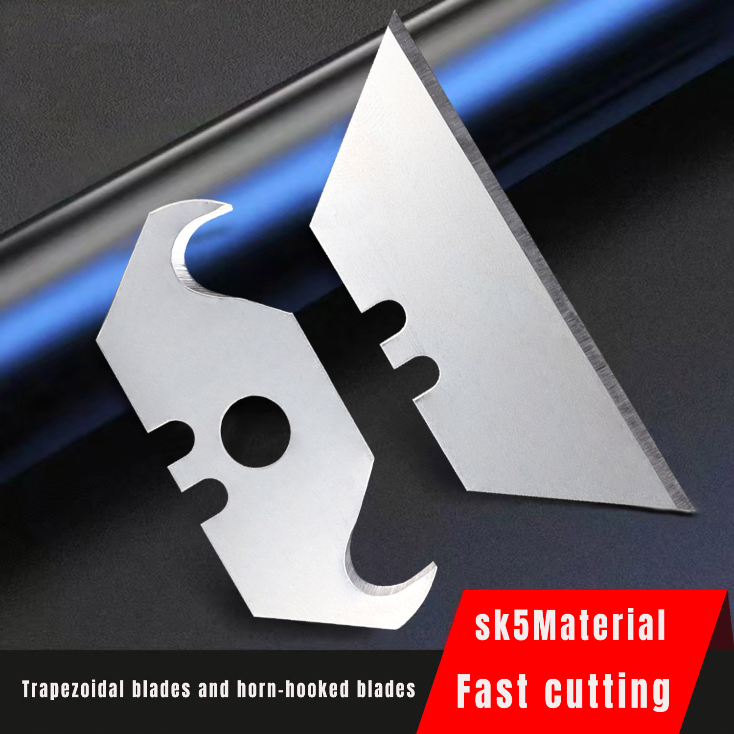 Leatherwork Projects - Trapezoidal hook-shaped combination cutting blade, DIY/