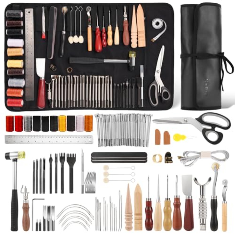 Leatherwork Beginner Tools - Leather Tooling Kit Leather Working Tools