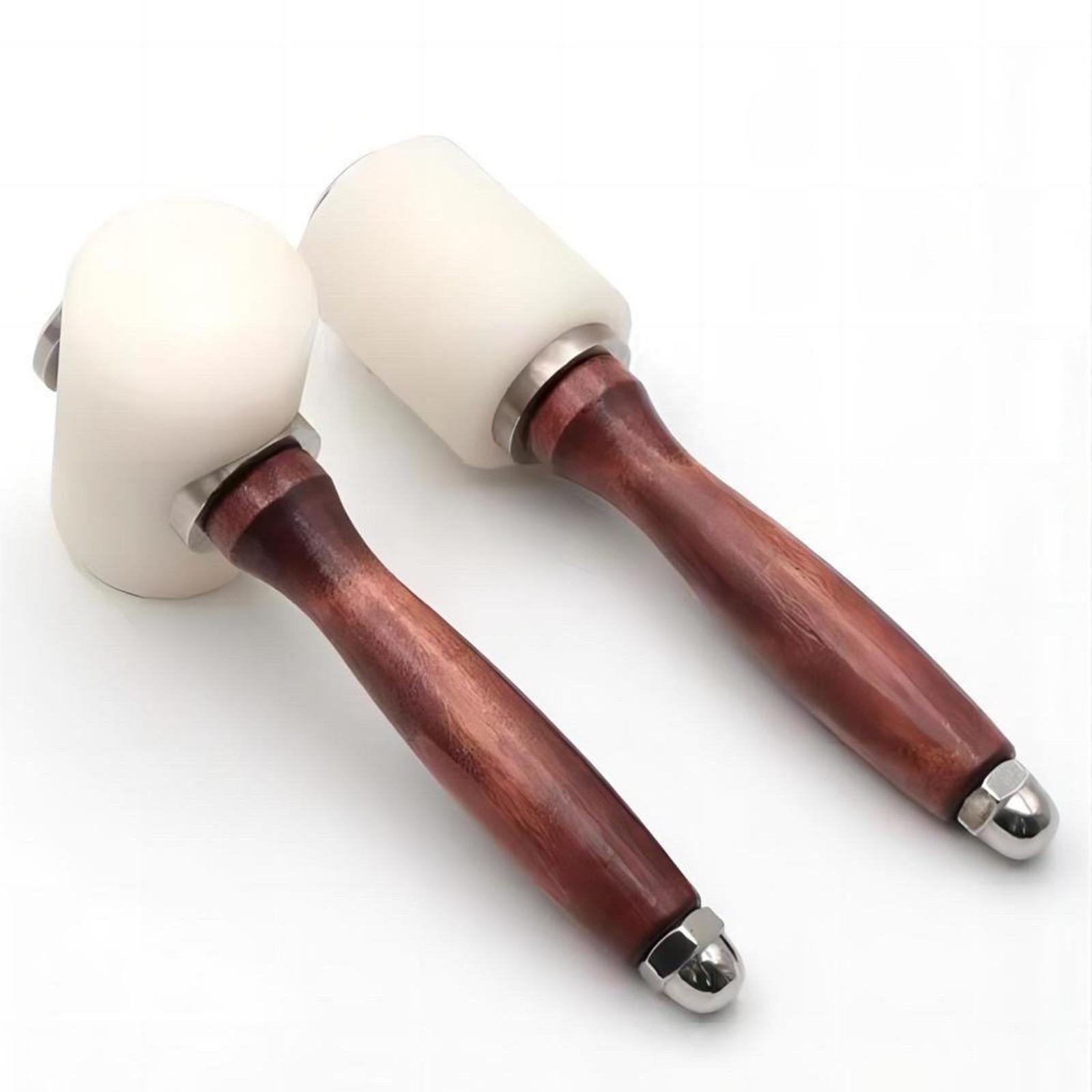 Leatherwork Hammer - Nylon Wood Leathercraft Mallet Comfortable Handle
