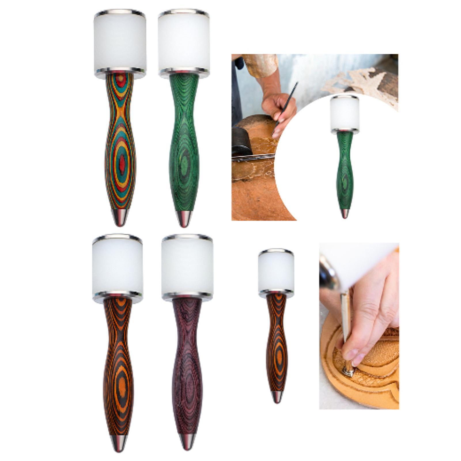 Leatherwork Hammer - Leather Carving Hammer Practical Wooden Handle