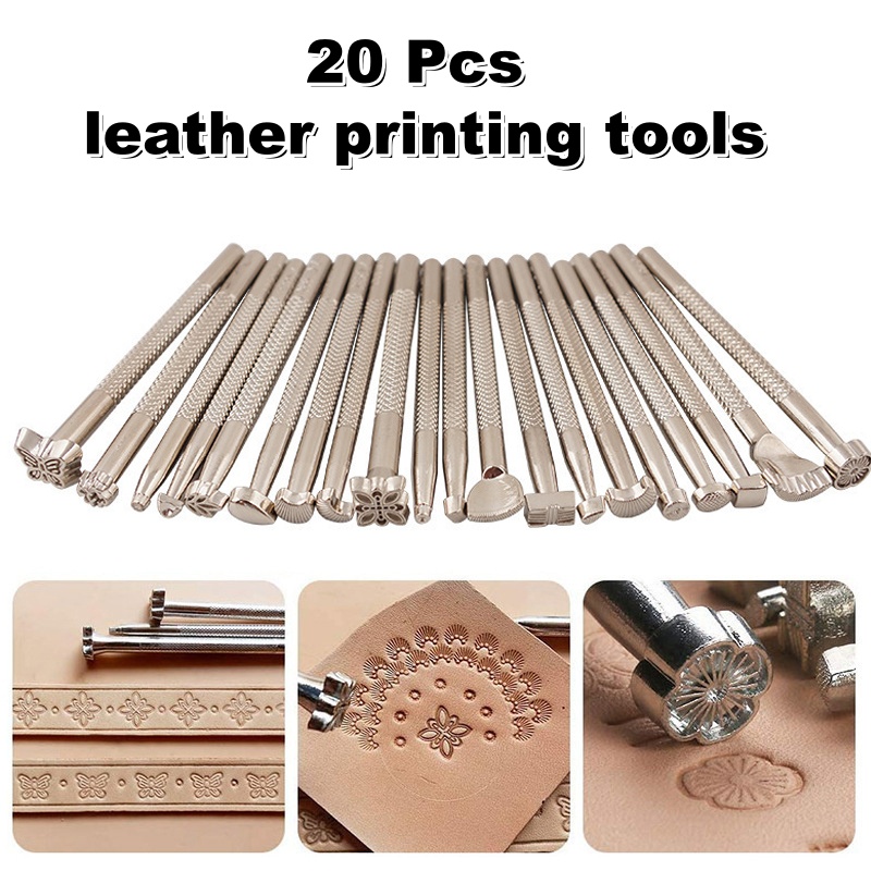 20Pcs Leather Stamping Tools L - Leather Work Organiser avaliação e preço