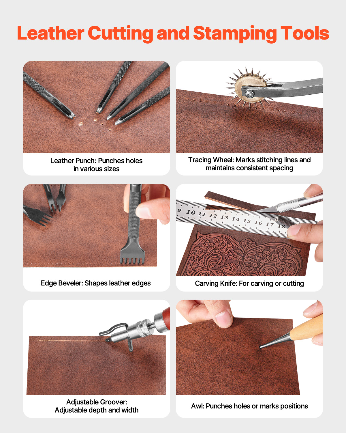 SucceBuy 38/59/61/72/92PCs Lea - Leather Work Organiser avaliação e preço