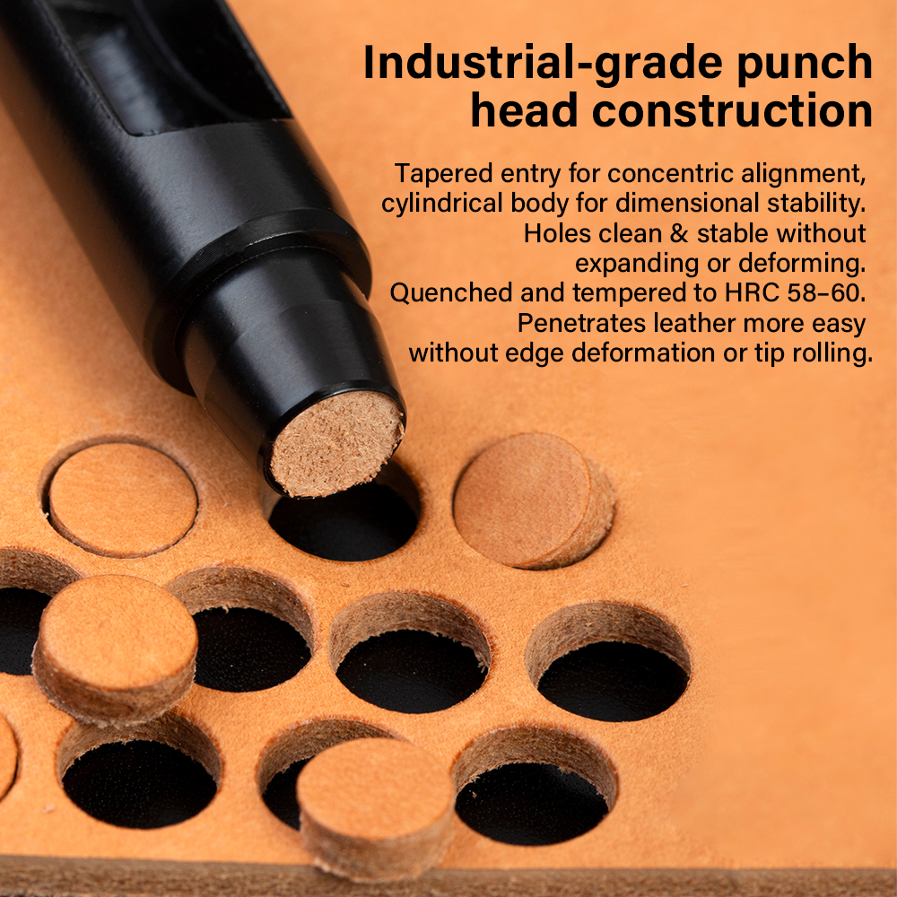WUTA 5-15Pcs Basic Black Anti- - Leatherwork Hole Punch avaliação e preço