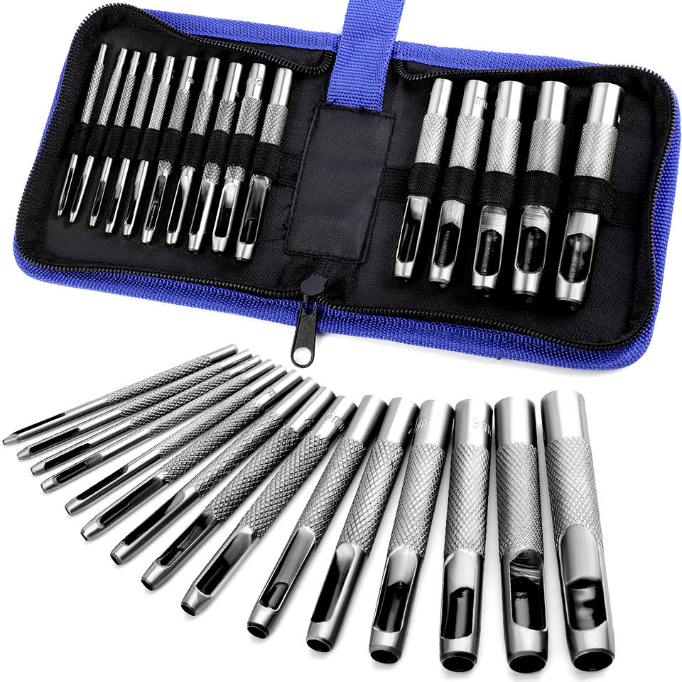 KRABALL 1mm-11mm 15pcs/set Por - Leatherwork Hole Punch avaliação e preço