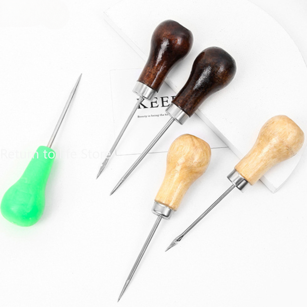 1pc Awl Pricker Hole Maker Con - Leatherwork Punching Tool avaliação e preço