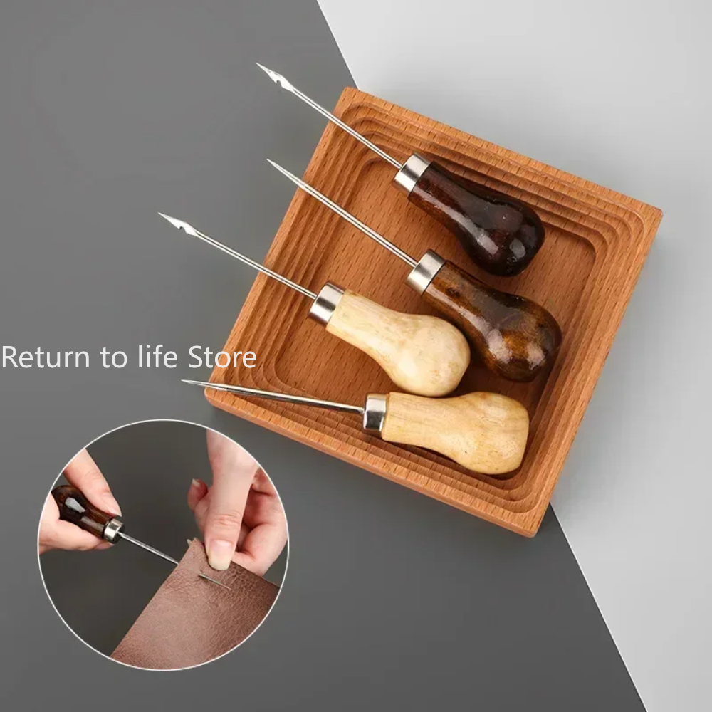 1pc Awl Pricker Hole Maker Con - Leatherwork Punching Tool avaliação e preço