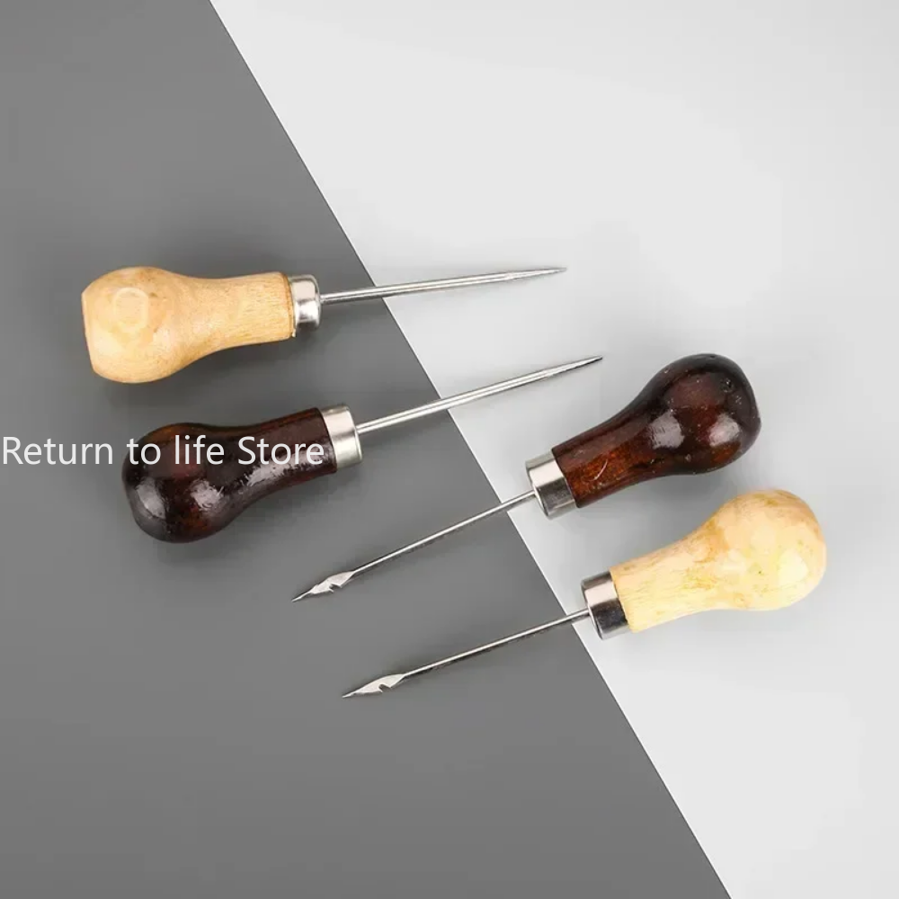 1pc Awl Pricker Hole Maker Con - Leatherwork Punching Tool avaliação e preço