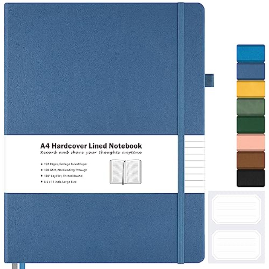 College Ruled Notebook, A4 Har - Leatherwork Journal avaliação e preço
