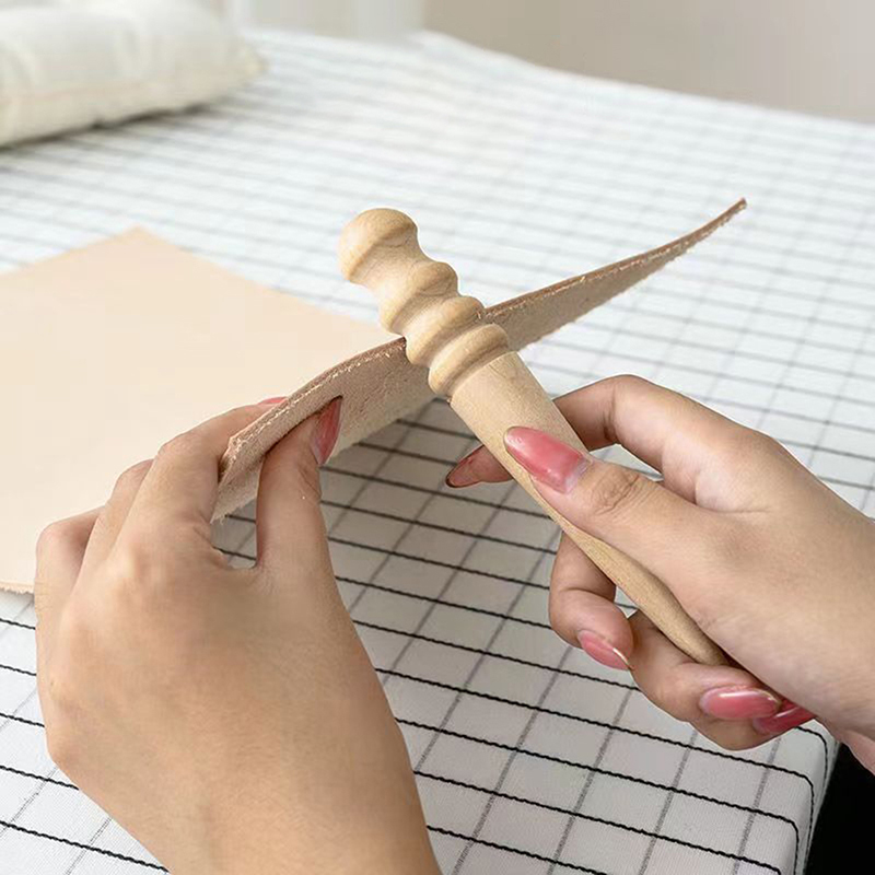 1PC Wood Leather Solid Wood Ro - Leather Work Organiser avaliação e preço