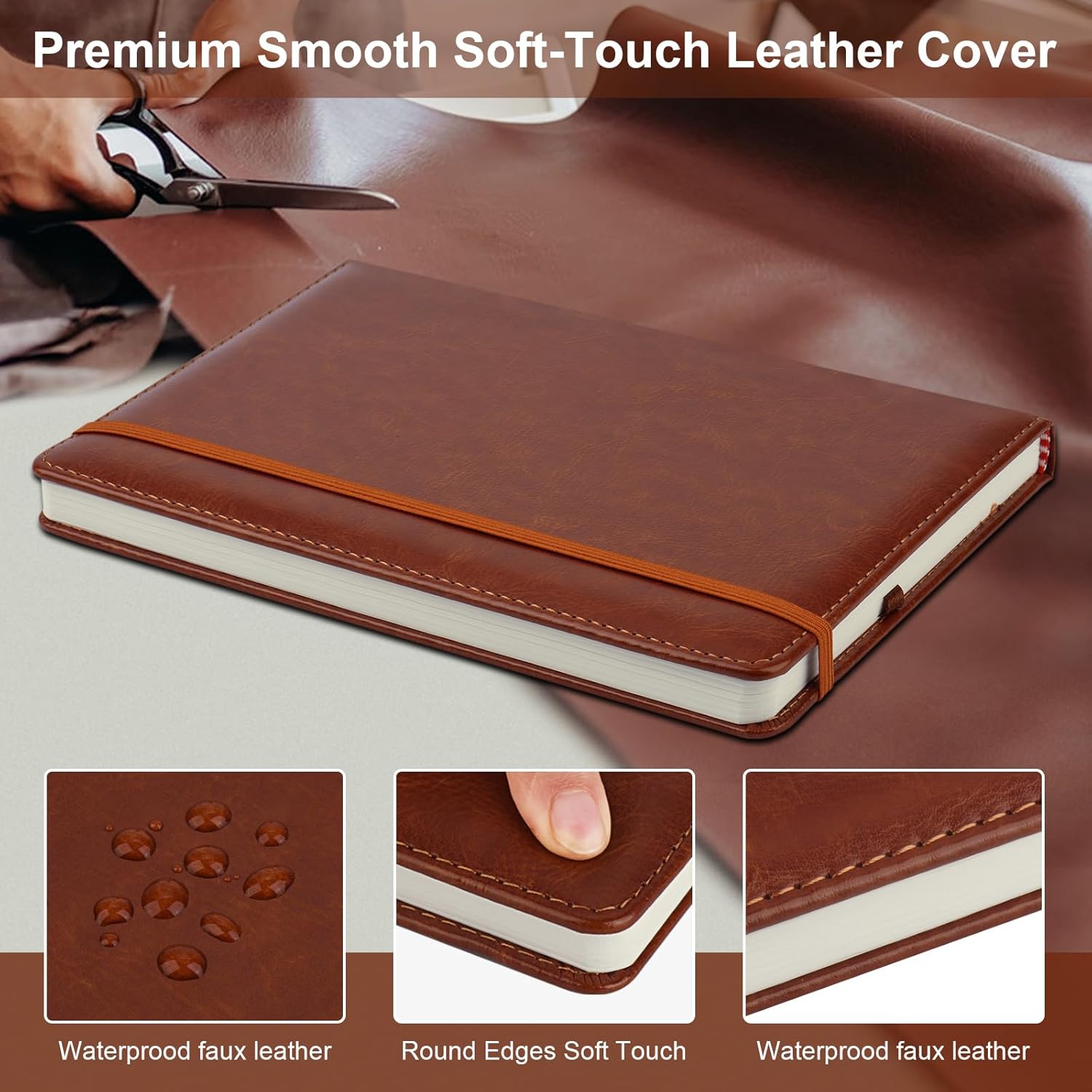 6 Pack Lined Journal Notebooks - Leatherwork Journal avaliação e preço