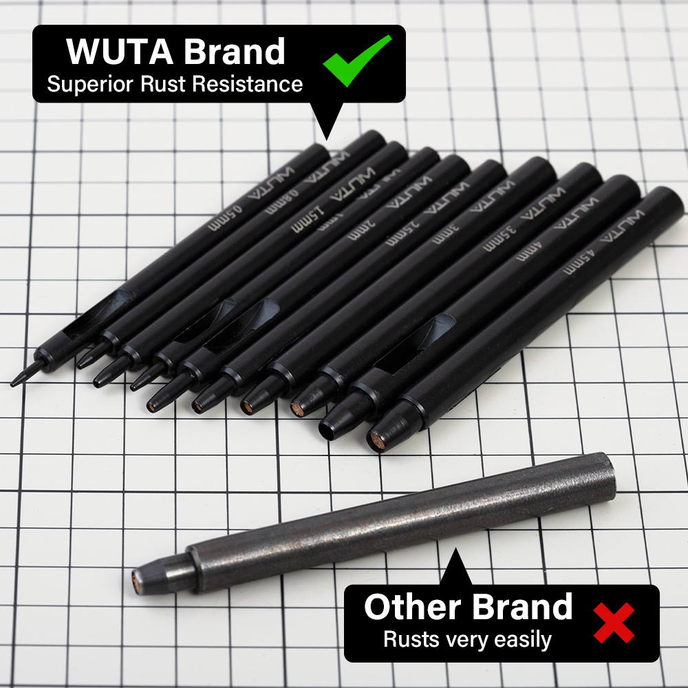 WUTA 1Pc 6-15mm Black Anti-Rus - Leatherwork Hole Punch avaliação e preço