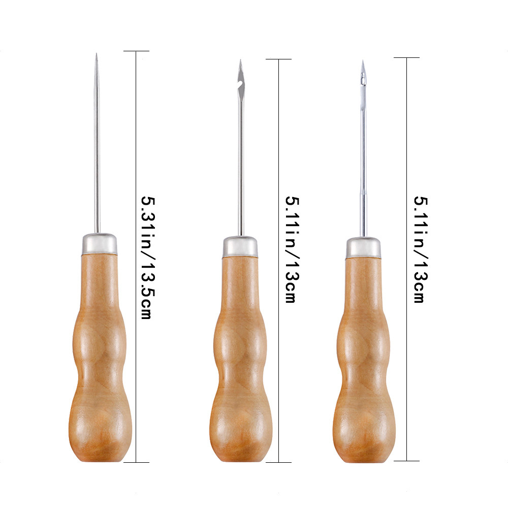 Leather Awl Wood Handle Awls S - Leather Work Organiser avaliação e preço