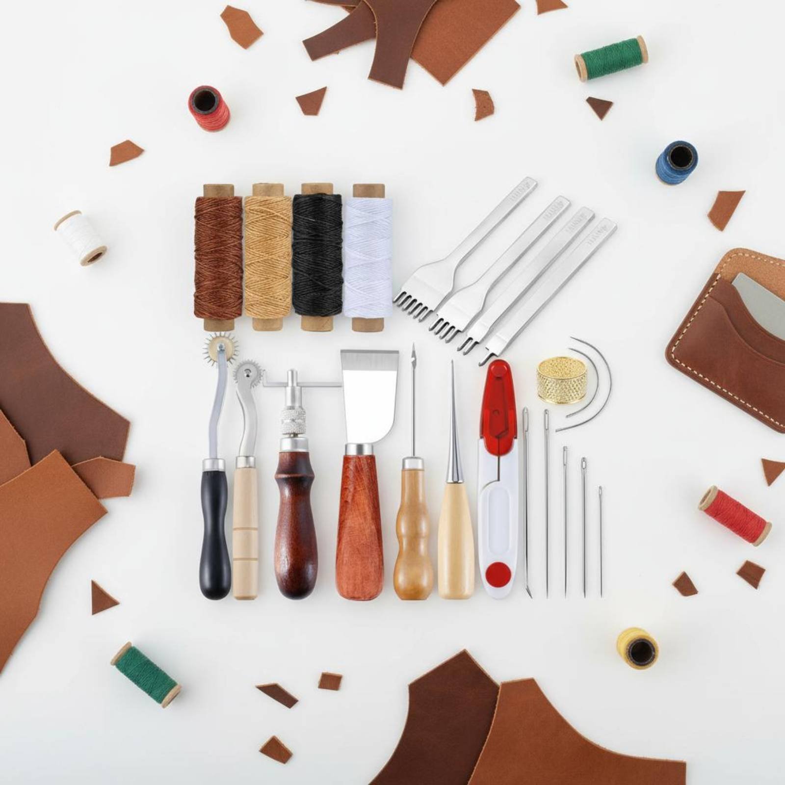 Leather Hand Sewing Tool Set M - Leatherwork Beginner Tools avaliação e preço