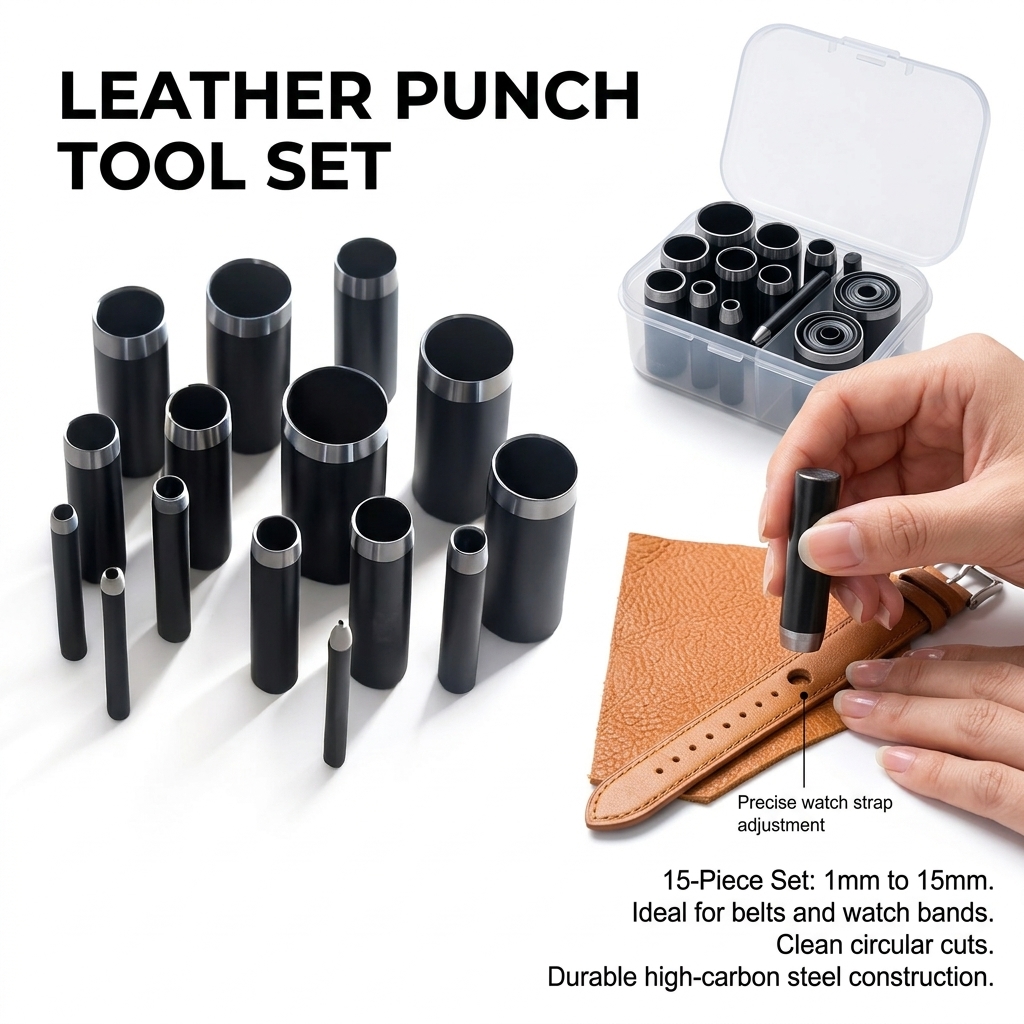 1-15mm Leather Hole Puncher To - Leatherwork Hole Punch avaliação e preço