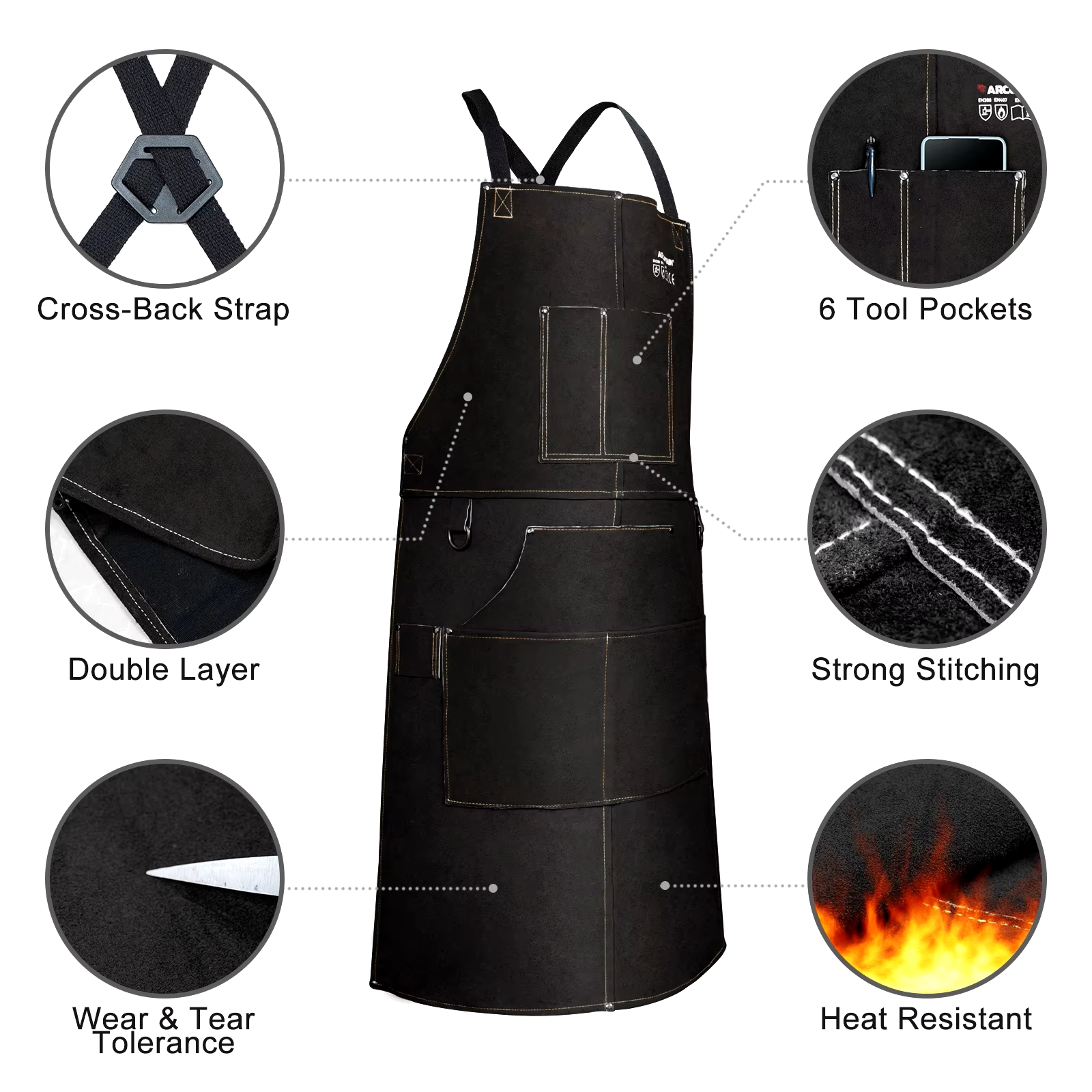 ARCCAPTAIN Leather Welding Wor - Leather Work Organiser avaliação e preço