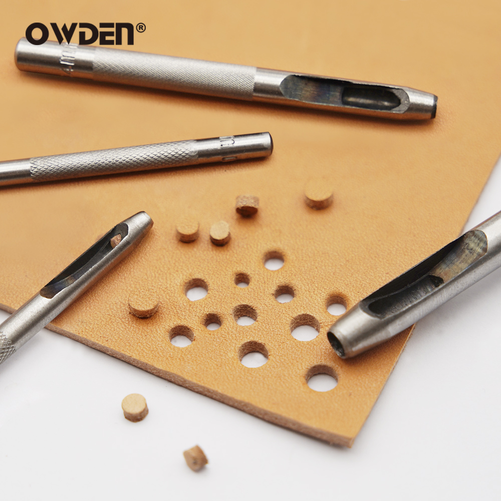 6pcs Leather Hole Punching Too - Leatherwork Punching Tool avaliação e preço
