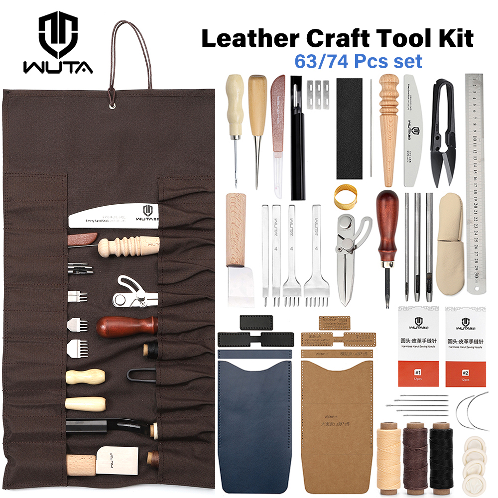 WUTA 63/74PCS Leather Craft Wo - Leatherwork Beginner Tools avaliação e preço