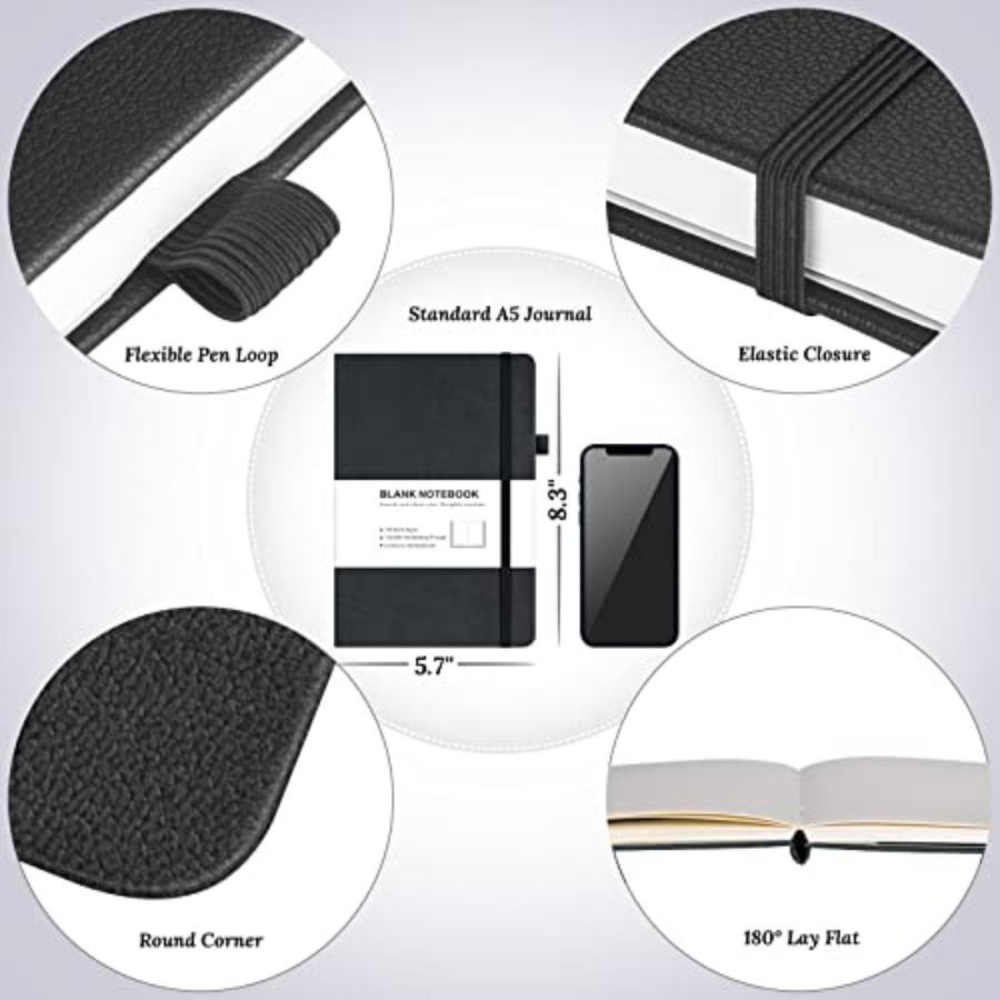 Blank Journal Notebook, 7 Pack - Leatherwork Journal avaliação e preço