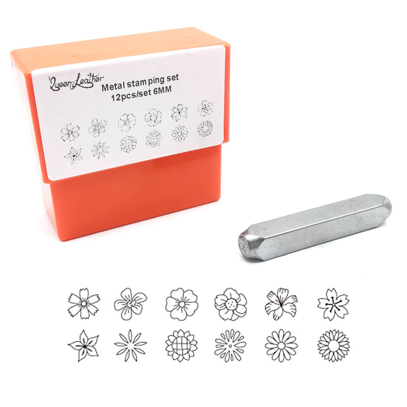 6mm flowers pattern metal stam - Leatherwork Punching Tool avaliação e preço