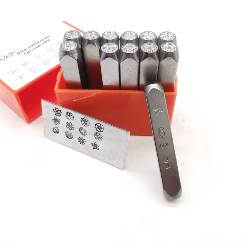 6mm flowers pattern metal stam - Leatherwork Punching Tool avaliação e preço