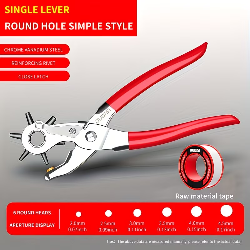 Rotary Leather Punch Pliers -  - Leatherwork Hole Punch avaliação e preço