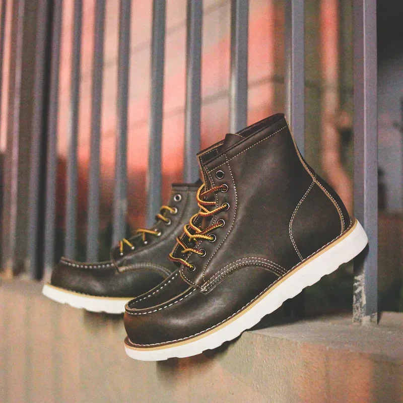 Genuine Leather Men's Boots Vi - Leather Work Organiser avaliação e preço