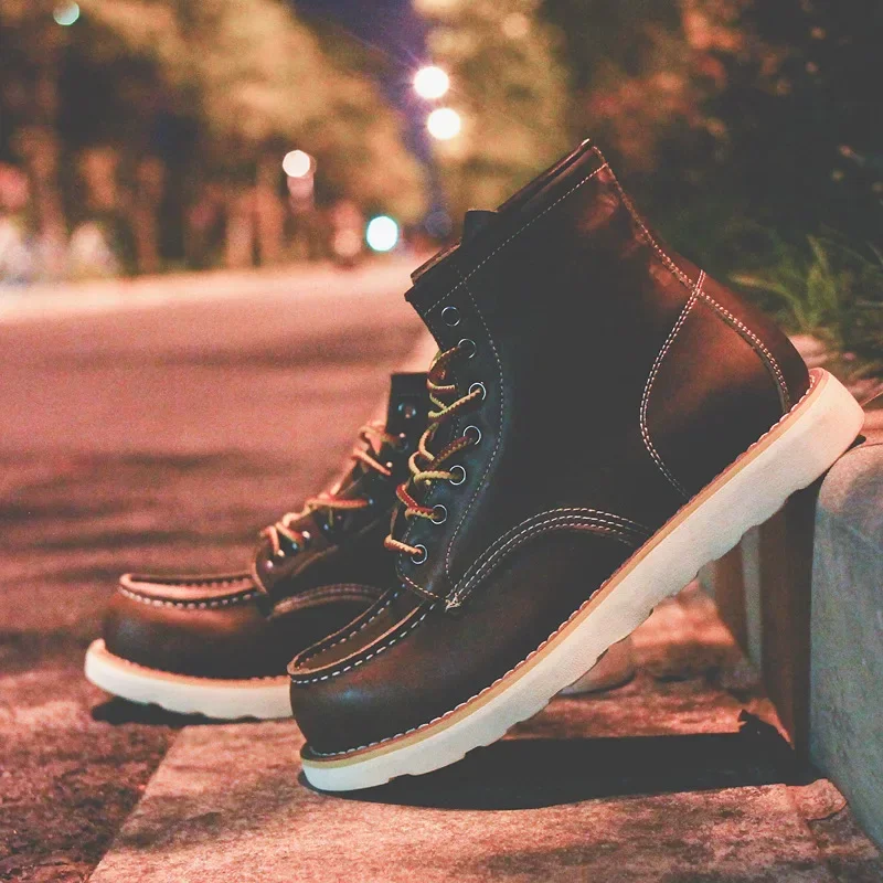 Genuine Leather Men's Boots Vi - Leather Work Organiser avaliação e preço