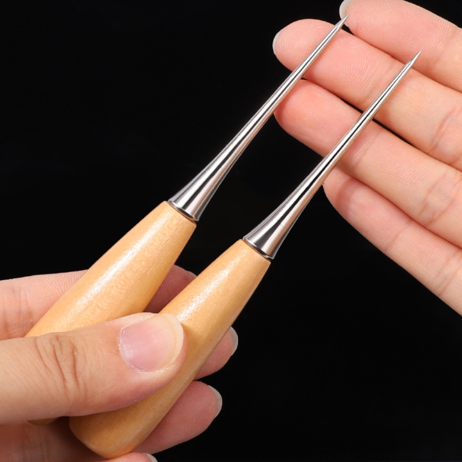 2pcs Leather Hand Stitching Aw - Leatherwork Punching Tool avaliação e preço