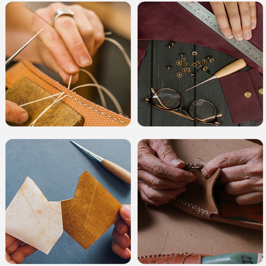 2pcs Leather Hand Stitching Aw - Leatherwork Punching Tool avaliação e preço