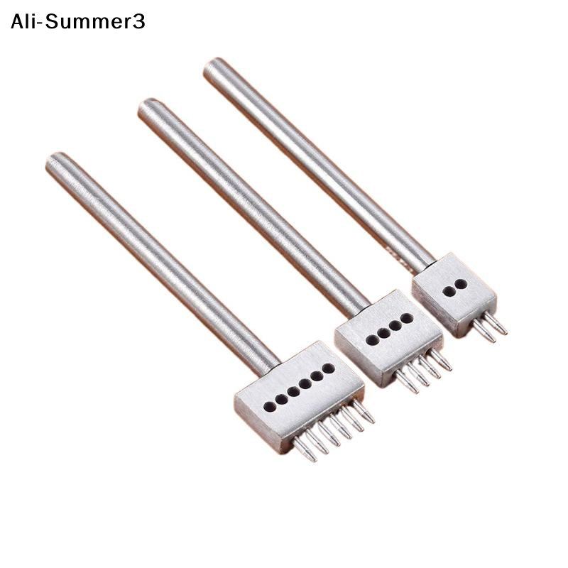【J3a】3Pcs Manual Leather Hole  - Leatherwork Hole Punch avaliação e preço