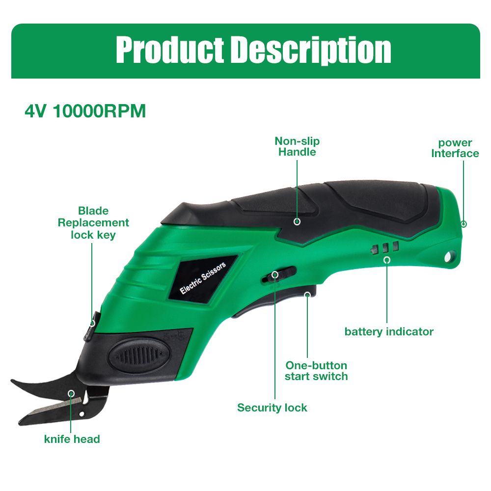 4V Electric Scissors, Home USB - Leatherwork Projects avaliação e preço