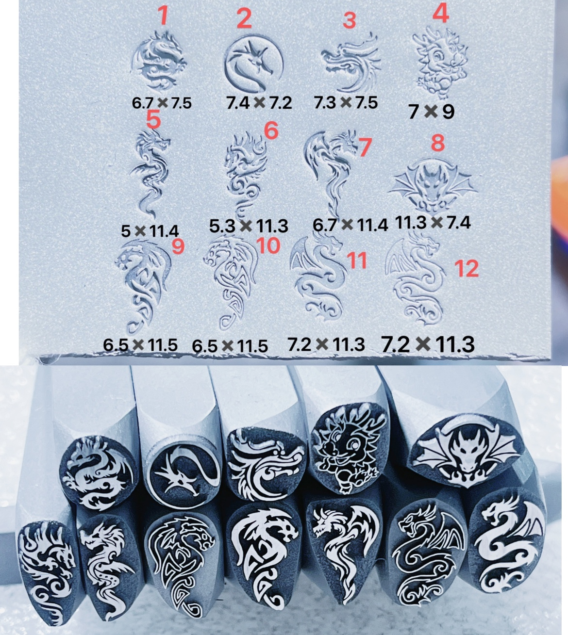 Dragon Design Metal Stamping K - Leatherwork Punching Tool avaliação e preço