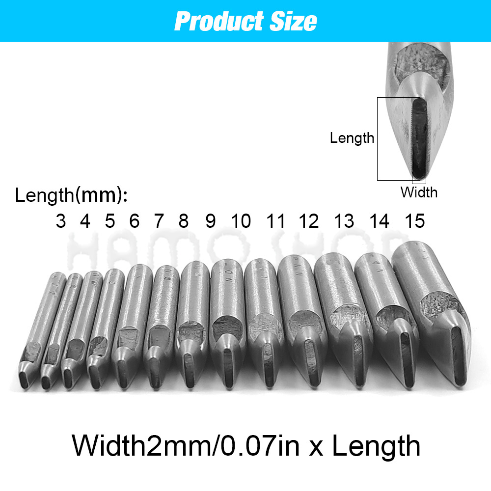 2mm/3mm Width Leather Oval Sha - Leatherwork Hole Punch avaliação e preço