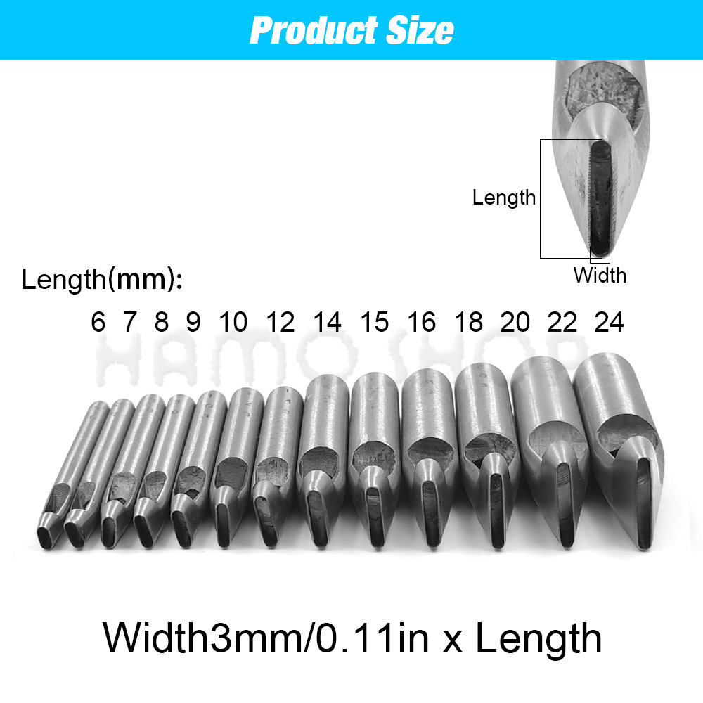 2mm/3mm Width Leather Oval Sha - Leatherwork Hole Punch avaliação e preço